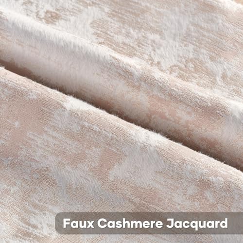 FUTEI Pack of 2 Faux Cashmere Throw Pillow Covers 12x20 Inch,Pink White - Image 2