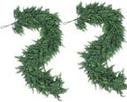 Hananona 6 FT Christmas Garland, 2 Pcs Real Touch Cedar Garlands - Image 4