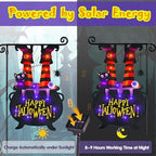 Halloween Lighted Garden Flag, Witch Feet Yard Decor, 12x18 in - Image 2