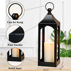 Modern Farmhouse Lantern Decor Metal Decorative Hanging Candle Lanterns - Image 2