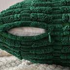 MIULEE Christmas Euro Sham Decorative Throw Pillow Covers 26x26 Dark Green Pack of 2 - Image 5