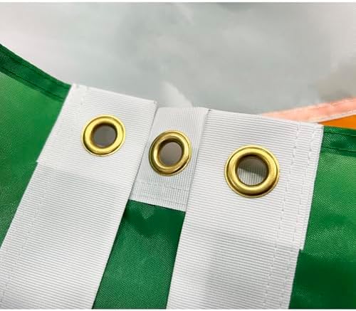 FRF FLAG Irish Flag Bunting 3x6 FT, Outdoor Heavy Duty Ireland Bunting Flags, 210D Nylon St. Patrick's Day Decorations, Embroidered Shamrock Irish Pleated Fans Flags - Image 3