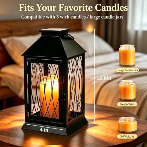 Candle Warmer Lamp with Timer, Farmhouse Rustic Lantern - Image 3