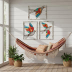 Newinhome Boho Metal Wall Art Birds,Wall Decor Colorful Bird 3 Pieces - Image 4