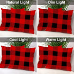 Batmerry Red Black Checkered Throw Pillow Covers, Red Gray Black Checkered Abstract Decorative Pillow Covers Digital Printing Blended for Couch Sofa Bed Invisible Zipper 26X26 in(Set of 2) - Image 7