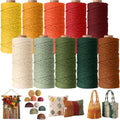 Timgle 10 Rolls Macrame Cord 3 mm X 875 Yards, Autumn Colors by Timgle