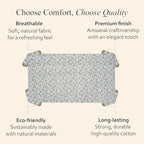 CPC Tablecloth 100% Cotton 80x120 Inch Indian Block Print Rectangle Table Cover, Blue Table Cloth for Weddings, Spring/Summer, Barbeque -Harvest Bloom - Image 6