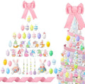 Halfchet Easter Tree Ornaments Decorations Topper Bow Star Ribbon Ball Tree Picks Hanging Ornaments for Easter Party by JaaMiin
