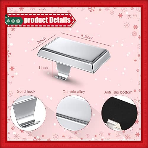 Zhengmy 6 Pcs Silver Christmas Stocking Hangers for Mantel Stocking Holders - Image 4
