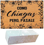 Funny Coir Doormat with Como Chingas Pero Pasale Spanish Quote - Front Door Mat, Entryway Welcome Mat, 23.7 x 15.7 inch by FNDMCTPS