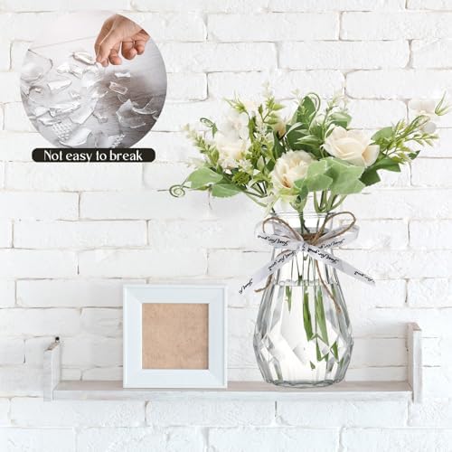 Bokon Small Plastic Bud Vases Bulk with Ribbon for Wedding, Clear, 12 Packs - Image 3