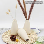 YANLING 6 Pack Modern Small Vase for Flowers, Light Yellow Ceramic Vases - Image 6