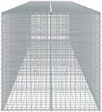 vidaXL Gabion Basket with Cover 275.6"x39.4"x39.4" Galvanized Iron - Image 6