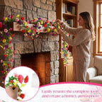 6 Pcs 6 ft Artificial Flower Vine Garland Decoration - Image 5
