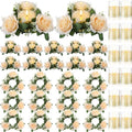 Yunlly 12 Pcs Rose Candle Rings with Candles Sets, Champagne by Yunlly