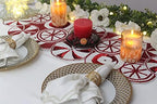 COTTON CRAFT Christmas Beaded Table Runner -13x36 inch Candy Cane Red - Image 3