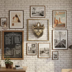 Newinhome Animal Heads Wall Decor (Includes Metal Frame) Resin Animals Sculptures Head Wall Hanging Decoration Gold vintage Wall Sculpture for Living Room Bedroom Office(Bobcat) - Image 5