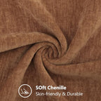 decorUhome Fall Chenille Desert Sand Throw Pillow Covers 26x26 Inch Set of 2, Decorative Soft Couch Pillow Covers Solid Dyed Accent Euro Sham Farmhouse Neutral Square Pillow Cases for Sofa - Image 6