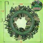 St Patricks Day Artificial Eucalyptus Wreath Saint Patrick Decorations for Front Door - St Paddys Shamrock Decor for Irish March Home Wall Porch Party Supplies - Image 4