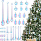 Vercraft 100 Pcs Christmas Tree Acrylic Hanging Ornaments, Laser Color by Vercraft