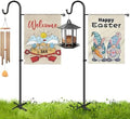 XDW-GIFTS Garden Flag Stand, Sturdy 2-Pack Flag Pole Holder with Shepherd Hook for Yard Decorations Outdoor Garden Flag Holder for 28''x40'' Flags 60 in Heavy Duty Yard Flag Post Stake (Without Flag) by XDW-GIFTS