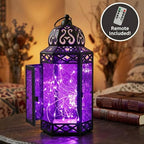 Vela Lanterns Decorative Indoor Lantern with LED Lights, Purple, L, 12-Pack - Image 6