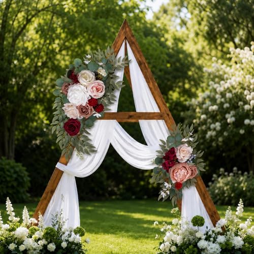 Artificial Wedding Arch Flowers Floral Swag Welcome Sign Ceremony Decor - Image 3