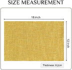 Softalker Faux Linen Cloth Placemats Set of 12-12 x 18 Inch, Mustard - Image 6