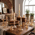 Mumufy 20 Pcs Glass Taper Candle Holders Assorted, Gold by Mumufy
