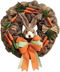 Easter Door Wreath for Front Door Artificial Carrot Ornament Spring Wreath by Unknown