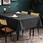 BALCONY & FALCON Rectangle Table Cloth Waterproof Dark Gray 55"x95" - Image 2