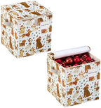 VENO 2 Pack Christmas Ornament Storage Box, Holiday Ornament Organizer with Adjustable Dividers, Sturdy Storage Containers for 64 Ornaments, Zippered Lid & Handles, 3" Cube (Holiday Pups) by Veno