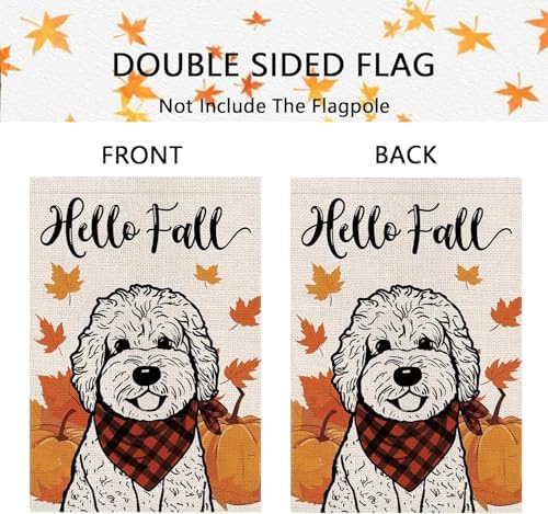 Seasonal Garden Flags Golden Doodle Double Sided Flags Set of 11 Holiday Farmhouse Indoor Outdoor Yard Lawn Christmas Gifts Decorations 12.5x18 Inch - Image 3