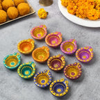 (Pack of 36) Clay Diyas with Cotton Wicks, Diwali Decoration for Home, Mitti Diyas for Pooja, Indian Pooja Decor for Mandir, Diwali Gifts, Earthen Lamp for Navratri Dussehra, Party Favors - Image 6