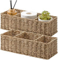 StorageWorks Wicker Toilet Basket Tank Topper, Seagrass Storage Baskets by StorageWorks