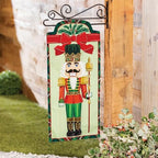 28 x 12.5 | Traditional Merry Christmas Everlasting Impressions Textile Décor Garden Flag (Nutcracker) - Image 2