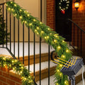 2 Pack Christmas Fence Decor with Pre Solar Powered String Lights by Unknown