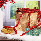 Zeyune 1 Pcs 66 Feet Christmas Beads Garland, Red - Image 4