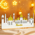 Cinnvoice 2026 Ramadan Advent Countdown Calendar, 20 Inch Ramadan Decoration for Home, Wooden Eid Countdown Gift Islamic Table Centerpiece Reusable Mubarak Mosque Table Decoration for Muslim Gifts by QinYee