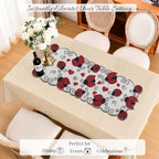 Beaded Table Runner 13 x 36 Inch - Handmade Glass Bead Decorative Runner for Dining Table, Coffee Table, Farmhouse, Wedding, Holiday & Everyday Centerpiece Decor, Garnet Black - Image 5