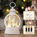 Christmas Snow Globes with Music, Santa Deer Lighted Christmas Lantern with 6h Timer, USB or Battery Operated Festival Decoration Gifts - Image 4