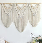 Achart Macrame Wall Hanging Large- Boho Wall Decor- large wall art- Wall Decor Living Room- Macrame Tapestry Boho Decor for Bedroom (Beige-V) by Achart