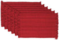 DII Variegated Tabletop Collection, Placemat Set3x19, Tango Red, 6 Piece by DII