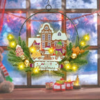 Pre-Lit Christmas Wreath for Front Door, Lighted Witch with 6H On/18H Off - Image 4