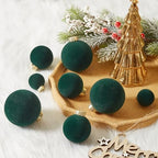 Velvet Christmas Ornaments Set 38Pcs Flocked Shatterproof Christmas Ornaments for Christmas Tree Decorations Xmas Decorative Hanging Christmas Ball Ornaments for Holiday Home Decor - Image 5