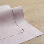 Solino Home 100% Pure Linen Placemats Lilac Hemstitch, 14 x 19 in, Set of 4 - Image 3