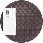 Restaurantware Round Brown Dark Placemat, 15 in, 6 Pack by Restaurantware