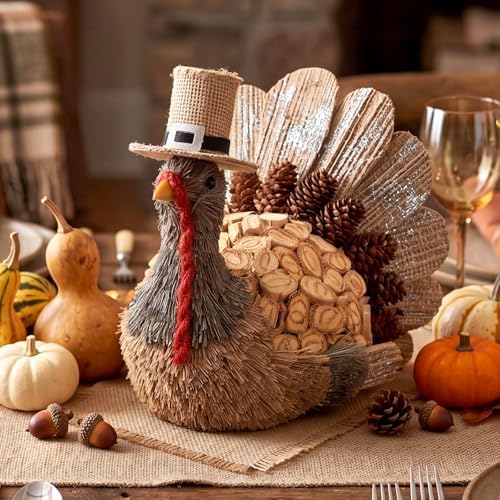 Kajaia Thanksgiving Turkey Decor for Table Centerpiece 7.1" Tall - Image 2