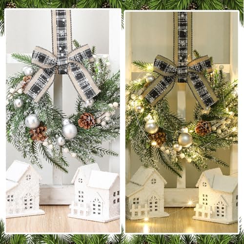 Hoteam 4 Pcs 9 Inch Mini Christmas Wreaths for Cabinets - Image 3