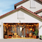 7x16FT Western Cowboy Garage Door Banner Western Cowboy Garage Door Cover Decoration for Garage Decoration - Image 2